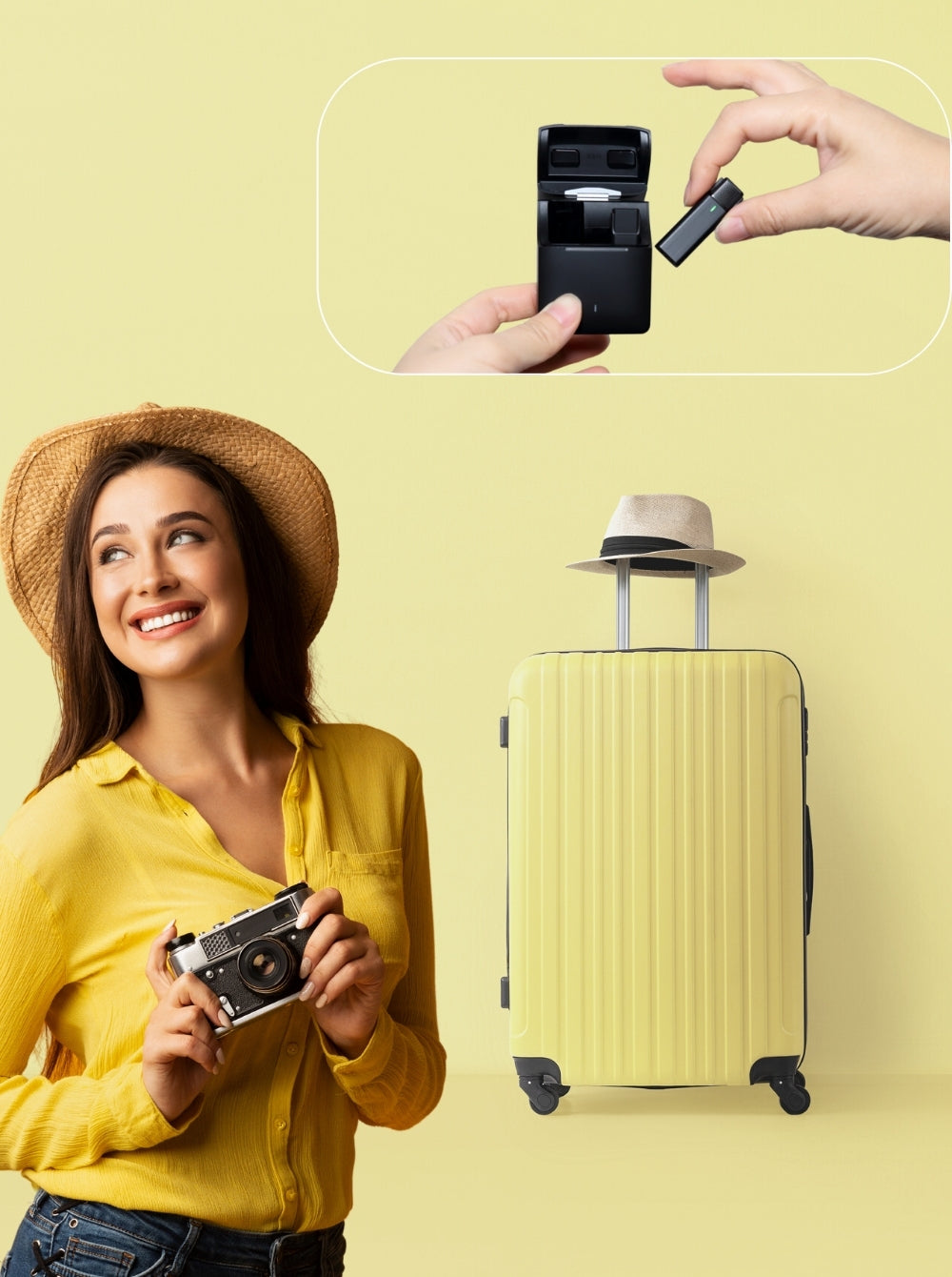MicPods - Wireless Lavalier Microphone - small, discreet size, and travel friendly